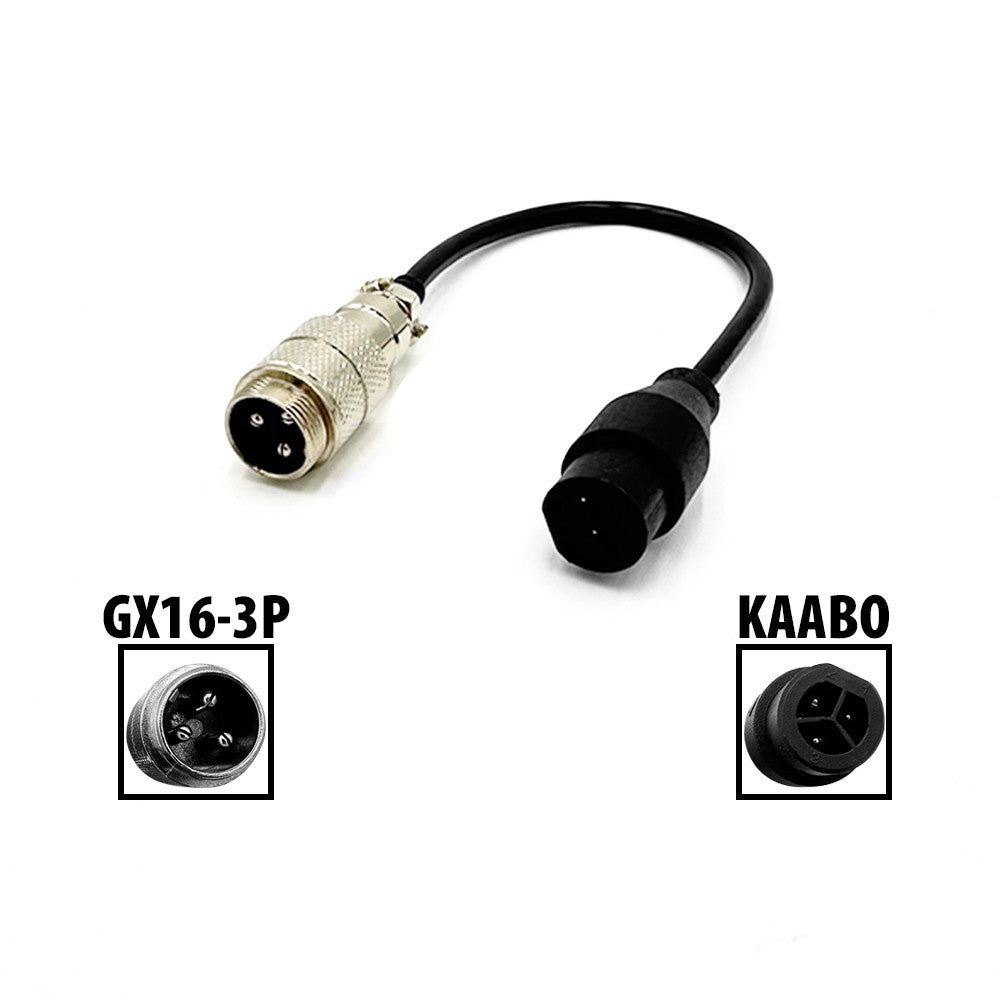 Adaptateur chargeur tous modèles (GX16 3P -Kaabo)